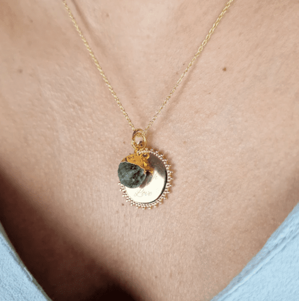 18ct Gold Vermeil Name Birthstone Necklace | Ethically Sourced Jewellery - Image 2